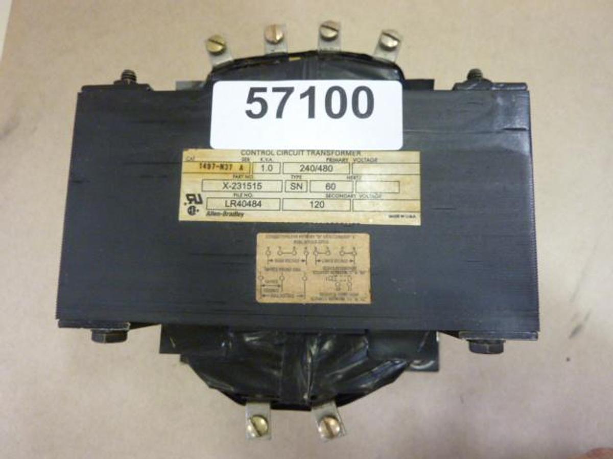 Used ALLEN BRADLEY 1 kVA Transformer 1497-N37 SER A Used