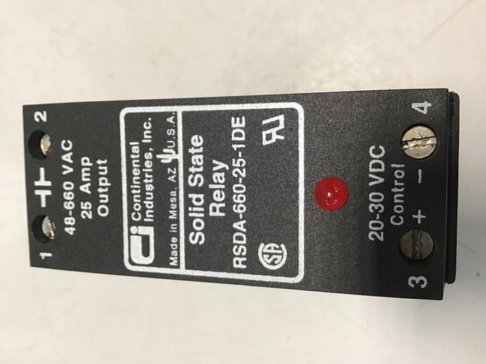 Used CONTINENTAL INDUSTRIES Solid State Relay RSDA-660-25-1DE #134801