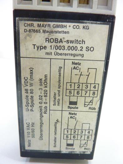 Used MAYR Switch 1/003.000.2 #45503