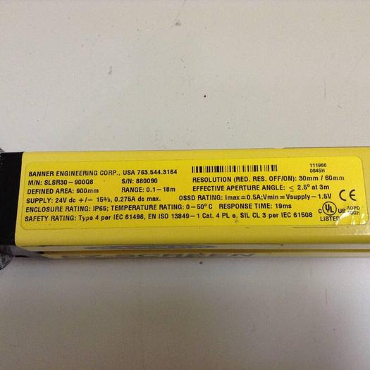 Used BANNER ENGINEERING Light Curtain EZ- Screen Receiver SLSR30-900Q8 Used