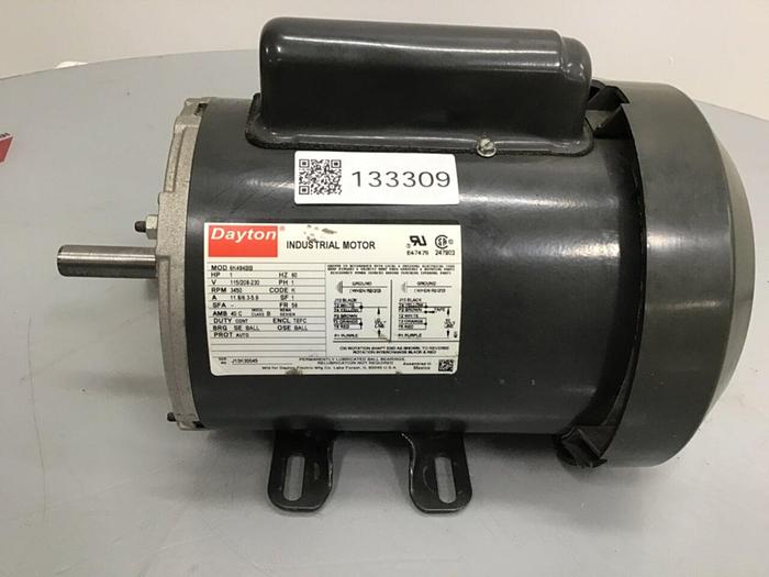 Used DAYTON 1 HP Industrial Motor 6K484BB #133309