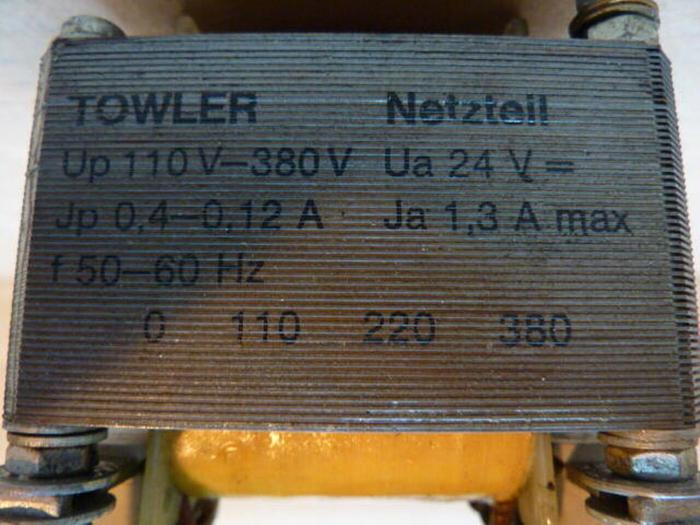 Used TOWLER Power Supply EX00-101A #26046