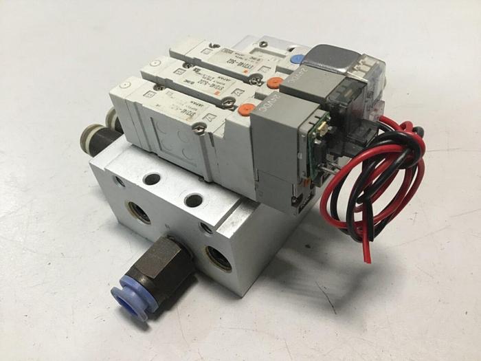 Used SMC Solenoid Valve & Manifold SY3140-5GZ #114791
