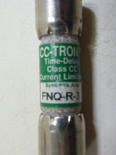 Used TRON / BUSSMANN 3 Amp Fuse FNQ-R-3 #62278