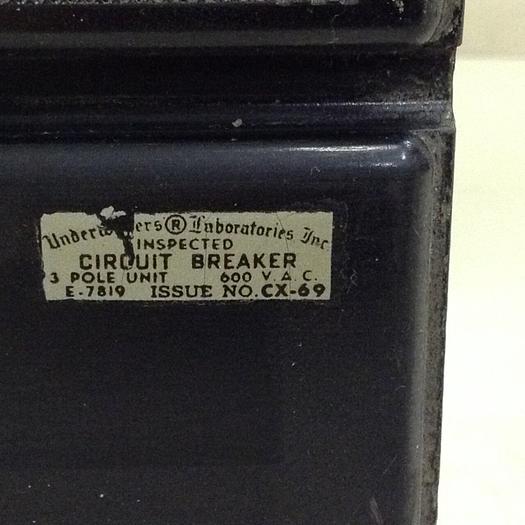 Used UNDERWRITERS LABORATORIES 225 Amp Circuit Breaker CX-69 #71641