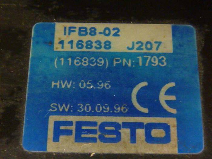 Used FESTO Control Block / Valve Terminal IFB8-02 #52852