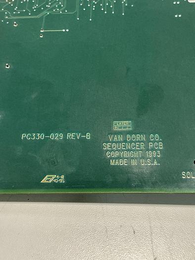 Used VAN DORN ASSY 330029 REV-B