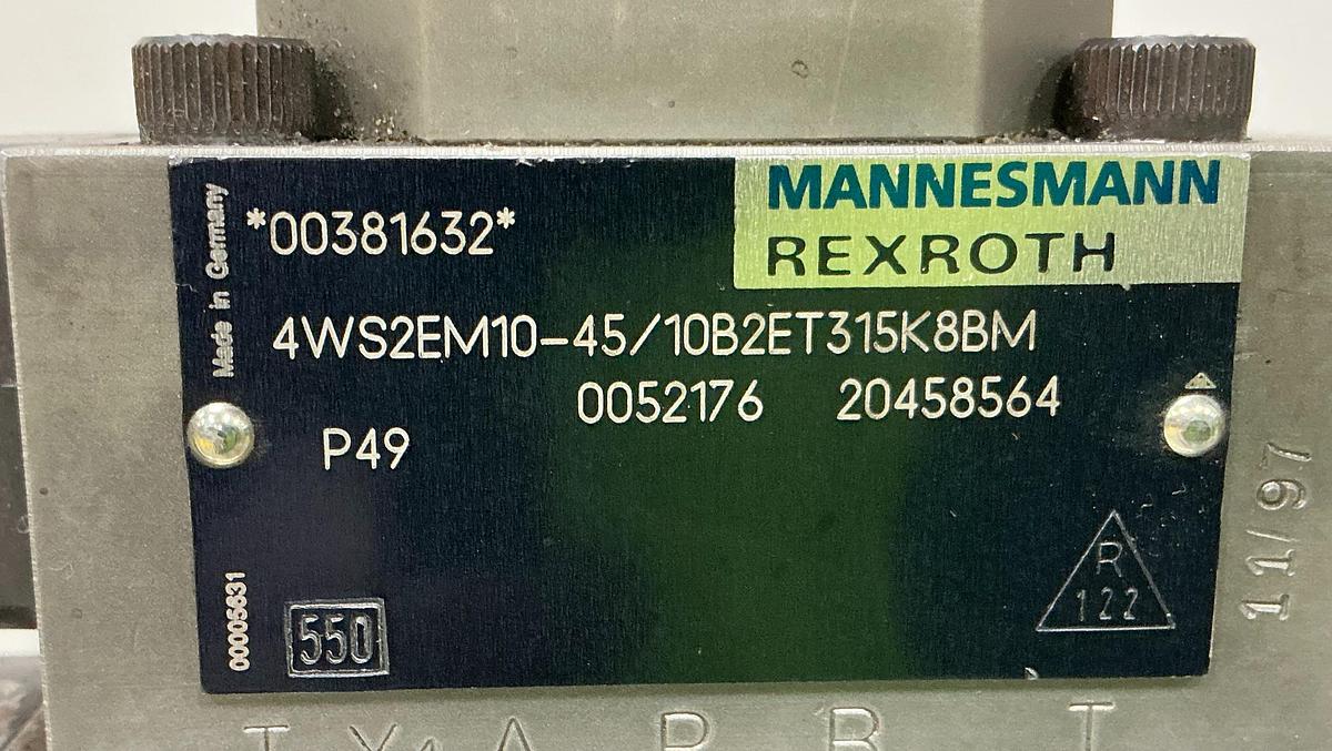 Used MANNESMANN REXROTH 4WRD 25 Q325-31/10 L2EK8/WG022MR-454