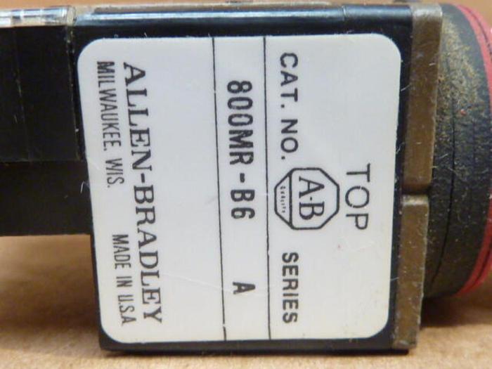 Used ALLEN BRADLEY Push Button 800MR-B6 RED #38145