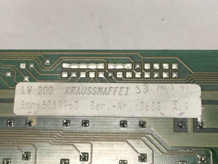 Used KRAUSS MAFFEI Circuit Board LV200 #93507