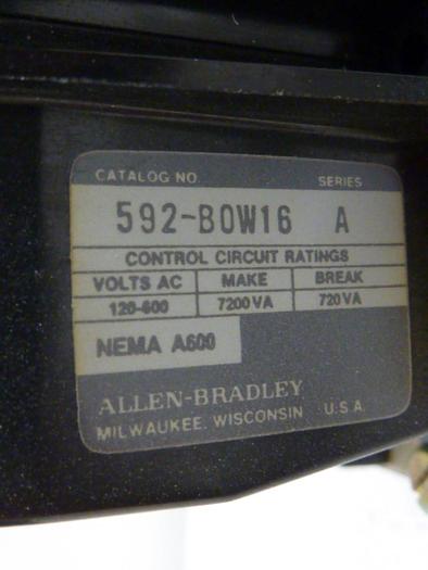 Used ALLEN BRADLEY Starter 509-AOD SER B W37 #58023