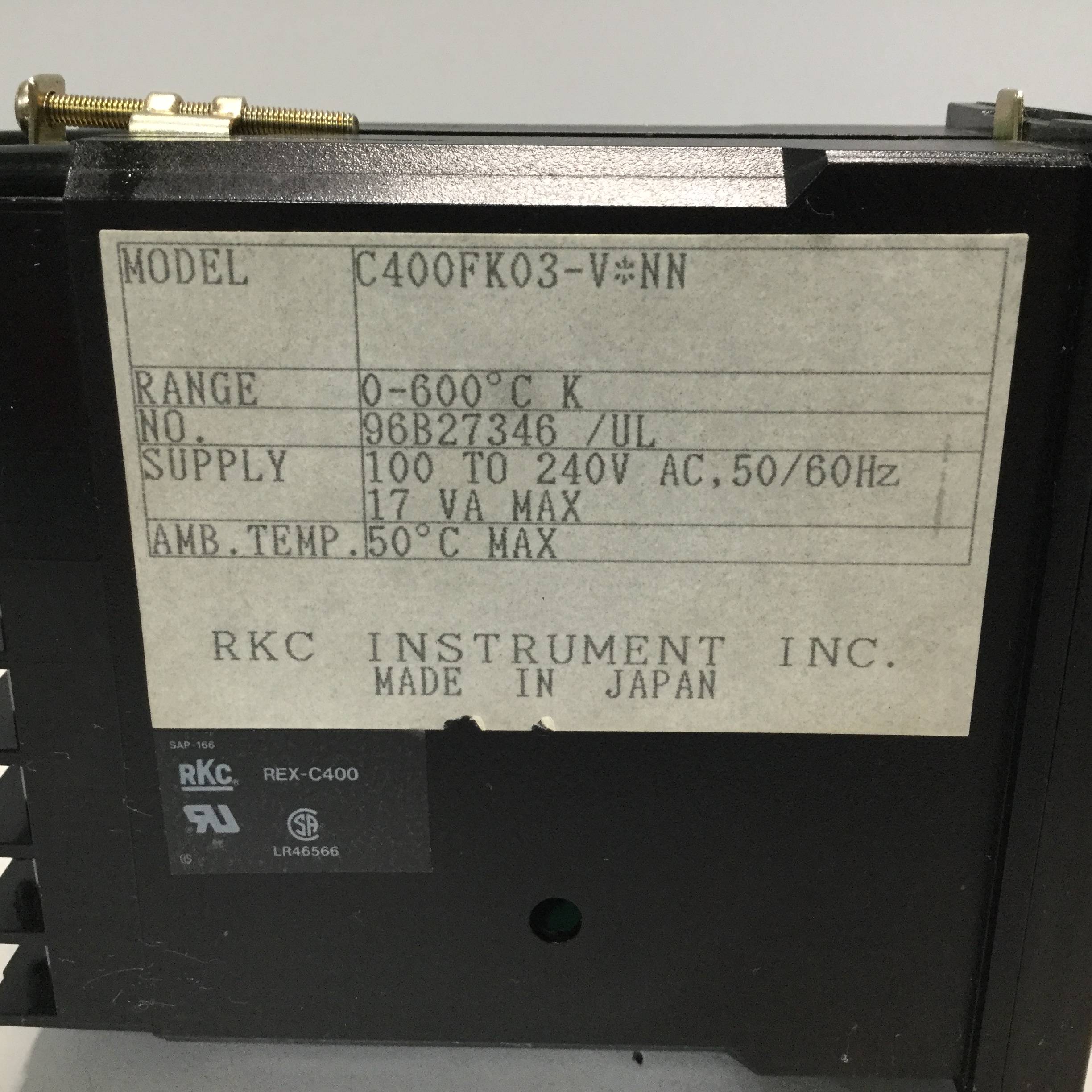 Used RKC Temperature Control REX-C400FK03VNN USED