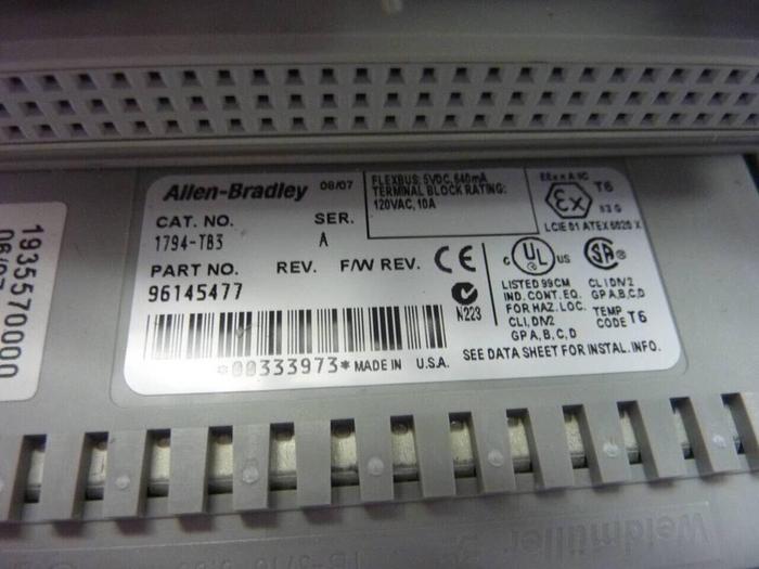 Used ALLEN BRADLEY Input Module 1794-IB16 SER A #49468