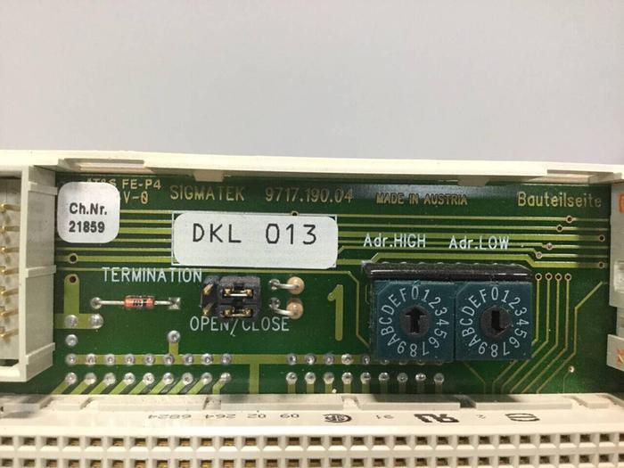 Used SIGMATEK Terminal Base Module DKL013 05-024-013-D #100130