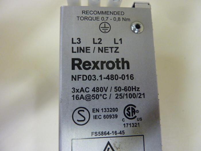 Used REXROTH INDRAMAT Line Filter NFD03.1-480-016 #73780