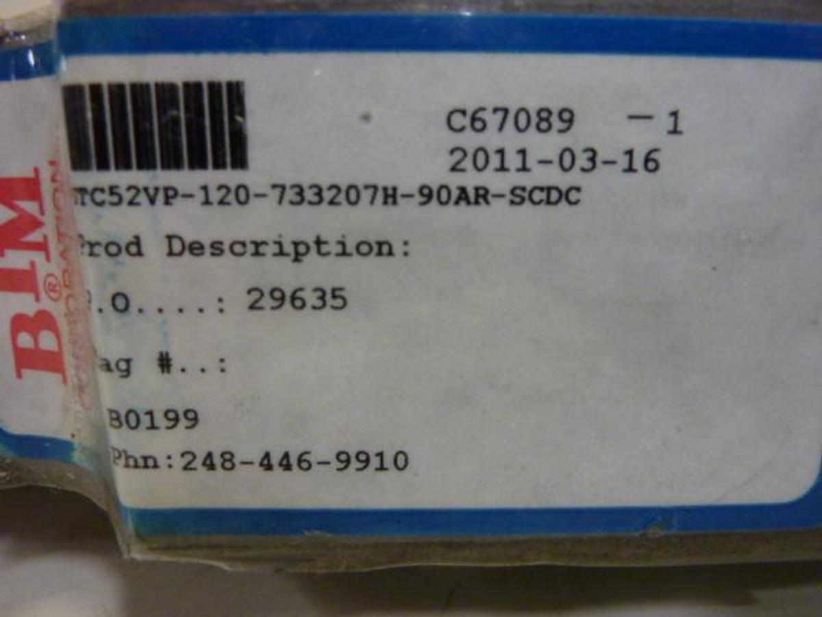 Used BTM CORP Power Clamp STC52VP-1420-73320H-90AR-SCDC Used