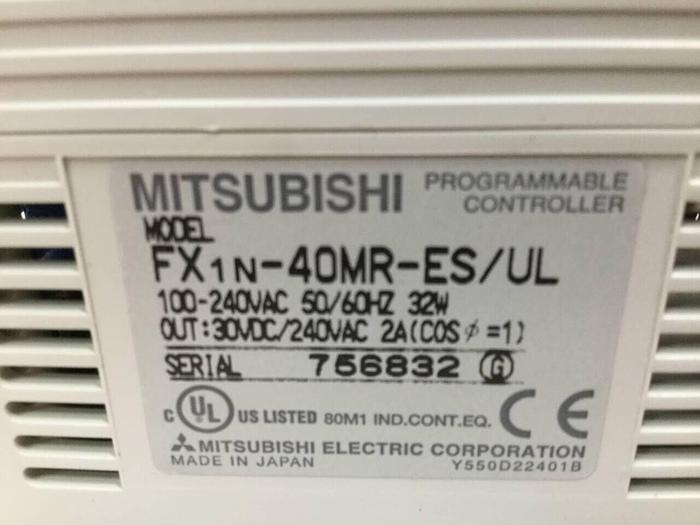 Used MITSUBISHI Melsac Programmable Controller FX1N-40MR-ES/UL #98658