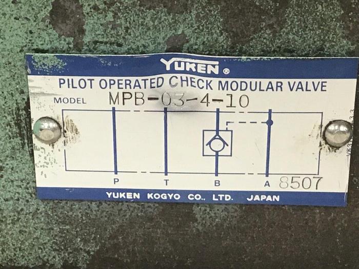 Used YUKEN Valve MPB-03-4-10 #137707