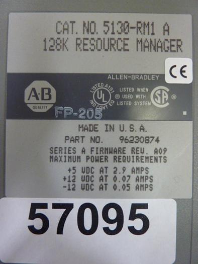 Used ALLEN BRADLEY Resource Manager Module 5130-RM1 SER A USED