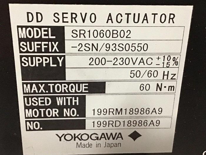 Used YOKOGAWA Servo Actuator Drive SR1060B02 Used