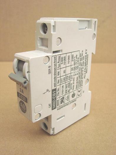 Used ALLEN BRADLEY 3 Amp Circuit Breaker 1492-CB1/G030 SER B Used