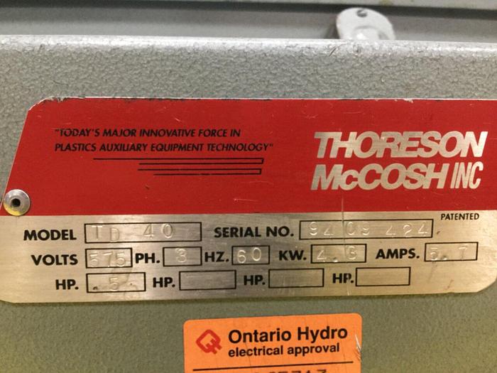 Used THORESON MCCOSH Desiccant Dryer TD40 Used