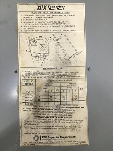 Used SIEMENS 60 Amp Buss Plug RV362 #137245
