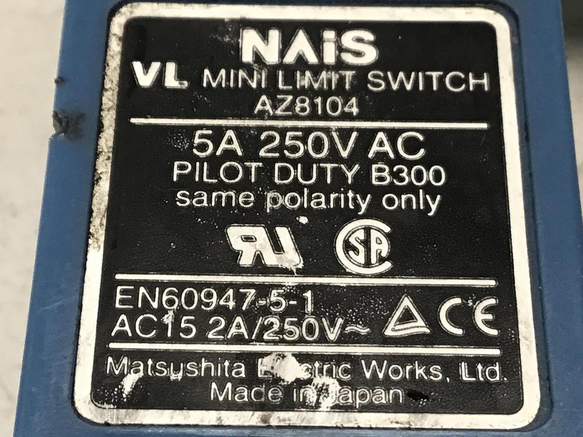 Used NAIS AZ8104 LIMIT SWITCH USED #122148