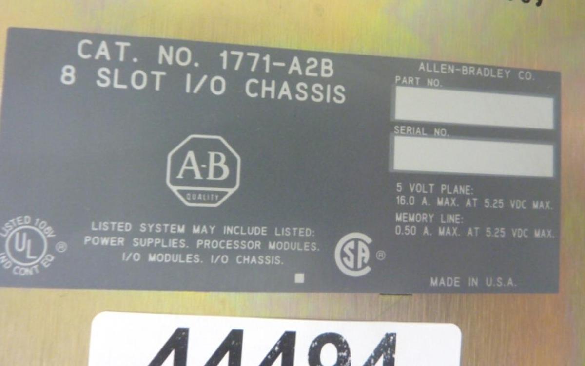 Used ALLEN BRADLEY Slot Rack 1771-A2B USED
