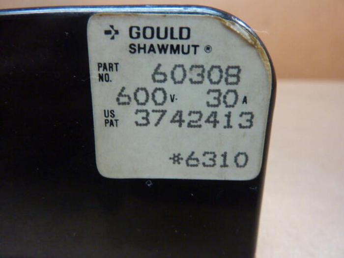 Used GOULD 30 Amp Fuse Block 60308 #33187