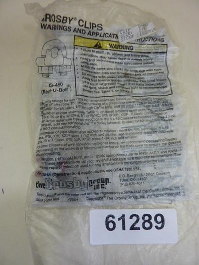 CROSBY GROUP INC U-Bolt Clamp G-450 #61289
