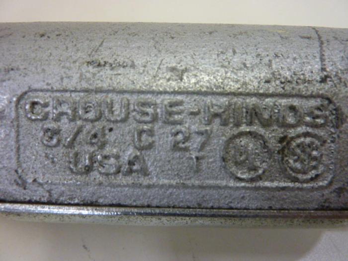 Used CROUSE HINDS Conduit C 27 #62141