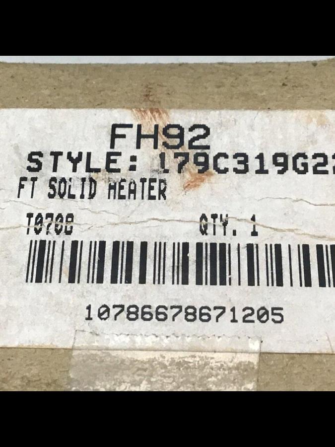 Used EATON CORPORATION FT Solid Heater FH92 USED