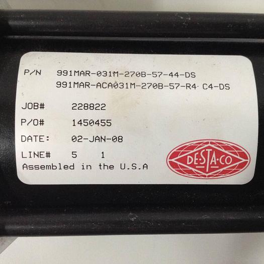 Used DESTACO Pneumatic Hold Clamp 991MAR-031M-270B-57-44-DS #90088