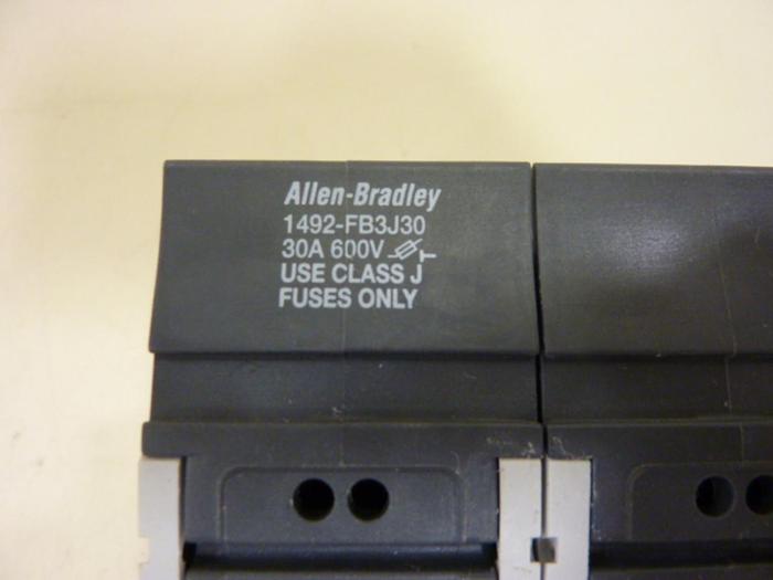 Used ALLEN BRADLEY 30 Amp Fuse Block 1492-FB3J30 #58685