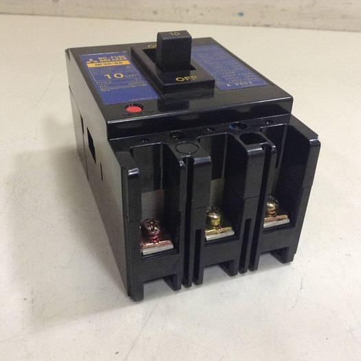 Used MITSUBISHI 10 Amp Circuit Breaker NF30-SS-10 #85674