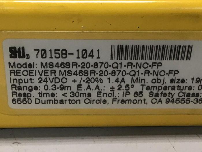 Used STI Light Curtain MS46SR-20-870-Q1-R-NC-FP USED