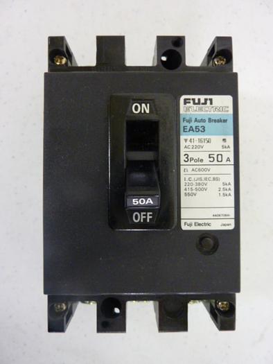 Used FUJI ELECTRIC 50 Amp Circuit Breaker EA53-50 #51662