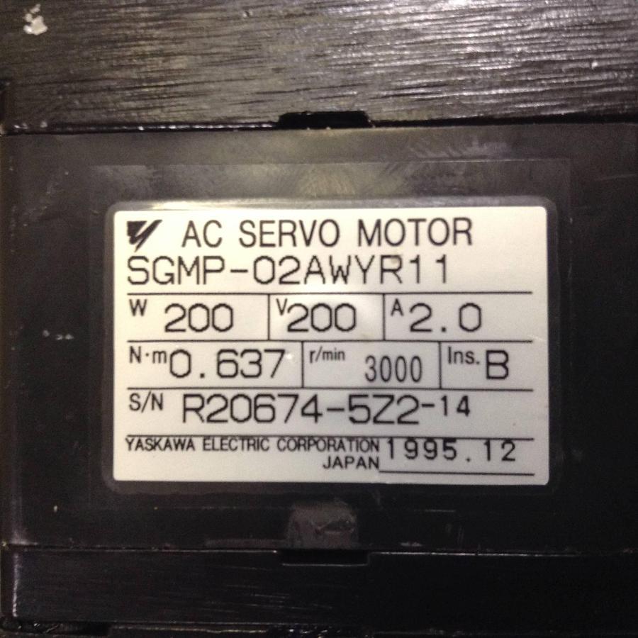 Used YASKAWA AC Servo Motor SGMP-02AWYR11 Used