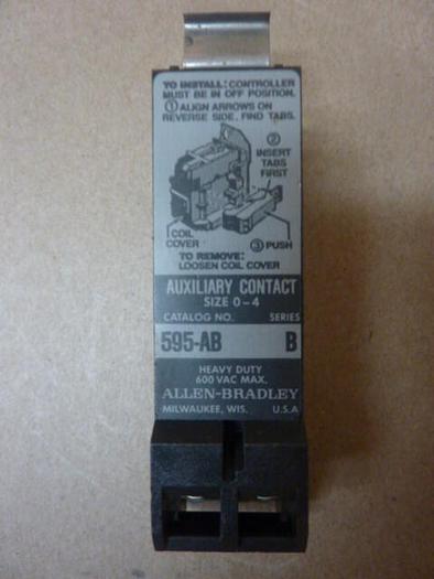 Used ALLEN BRADLEY Contact Block 595-AB SER B #33742