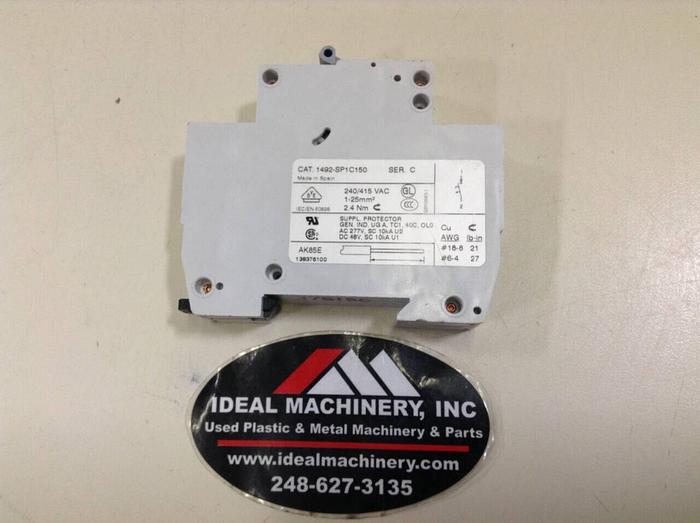 Used ALLEN BRADLEY 15 Amp Circuit Breaker 1492-SP1C150 SER C #75168