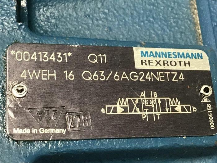 Used REXROTH Valve & Manifold 4WE6J53/AG24N24 & MANIFOLD #117192