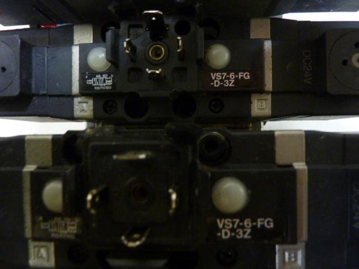 Used SMC Control Block w/ Valves VS7-6-FG-S-3 #60106
