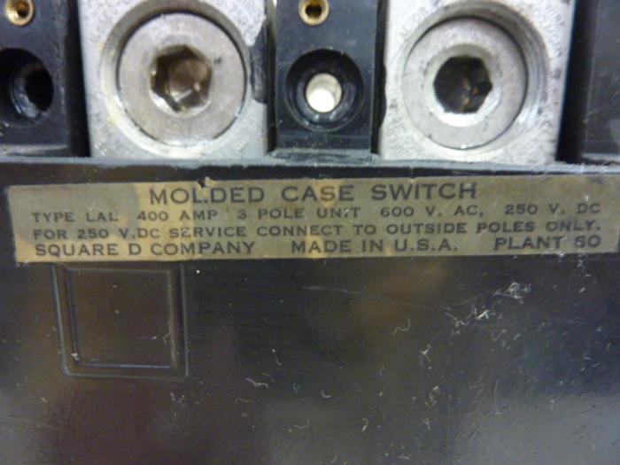 Used SQUARE D 400 Amp Circuit Breaker LAL36000 #46646