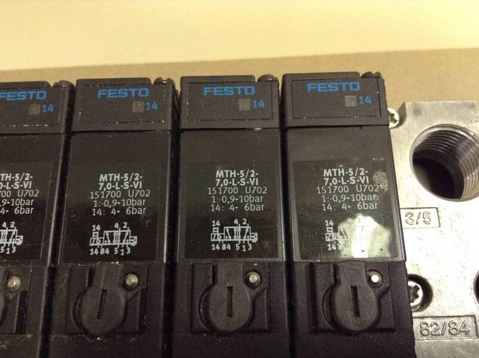 Used FESTO Control Block w/ Valves IMP2-03-1 #70459
