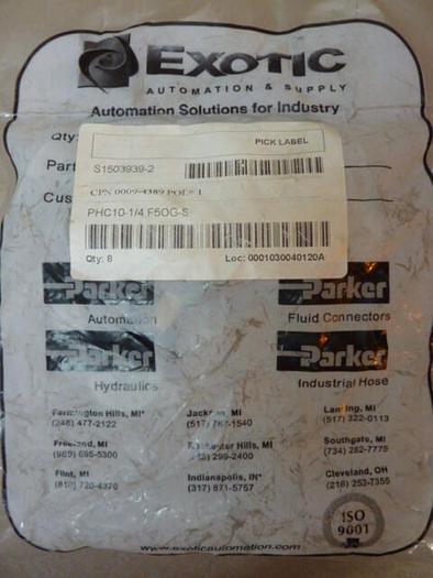 PARKER Straight Thread Connector 10-1/4 F50G-S #29466