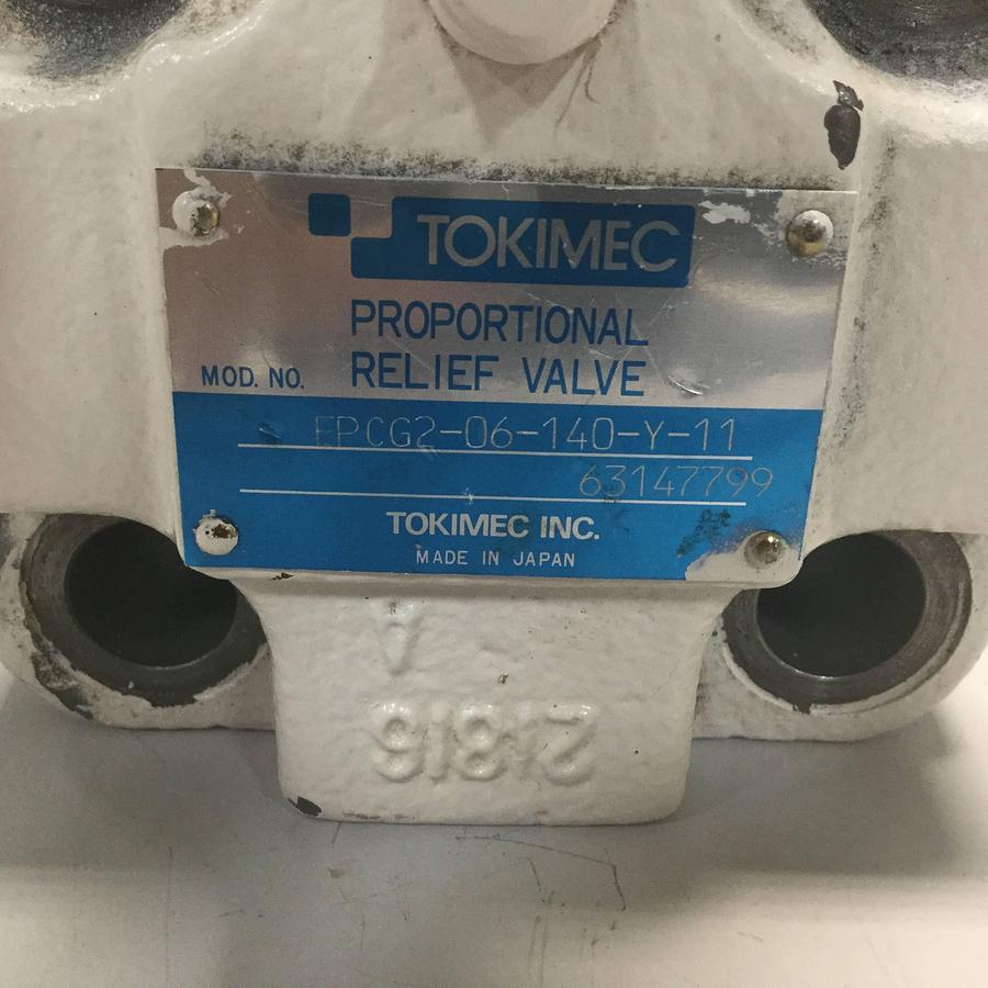 Used TOKIMEC Proportional Relief Valve EPCG2-06-140-Y-11 #95194