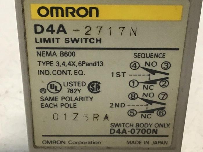 Used OMRON Limit Switch D4B-2171N Used #122005