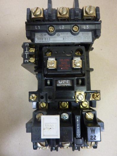 Used ALLEN BRADLEY Starter Size 1 509-BOD SER B W22 #47124