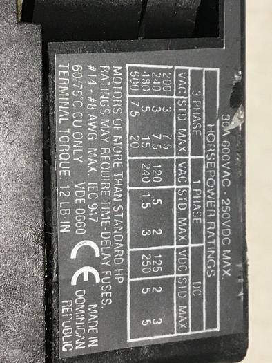 Used ALLEN BRADLEY Manual Disconnect Switch 194R-J30-1753S #133944